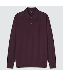 UNIQLO | エクストラファインメリノニットポロシャツ(長袖)(ニット/セーター)