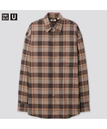 UNIQLO | ライトフランネルワイドフィットチェックシャツ(長袖)(シャツ/ブラウス)