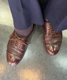 WHEEL ROBE | #15077 PUNCHED CAP DERBY  c.BURGUNDY(ドレスシューズ)