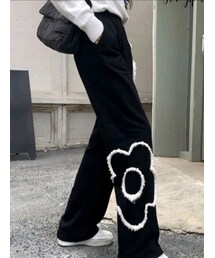 SHEIN | 花柄ワイドレックスウェットパンツ(スウェットパンツ)