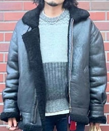 VINTAGE | 90's brand unknown "B-3"(ムートンコート)