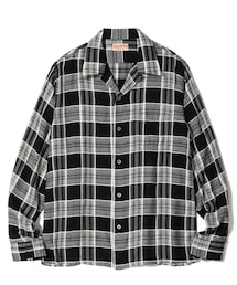 SUGAR CANE | SUGAR CANE Lot No. SC29378 / RAYON DOBBY CHECK OPEN SHIRT シュガーケーン レーヨンドビーチェックオープンカラーシャツ(シャツ/ブラウス)