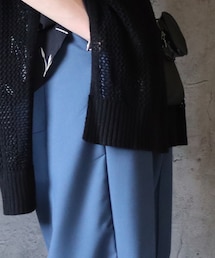 CASPER JOHN | ハイスリットシースルーニットベスト / Casper John 2022summer "sortir"(ベスト)