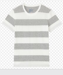 無印良品 | インド綿天竺編みクルーネック半袖Ｔシャツ（ボーダー）(Tシャツ/カットソー)