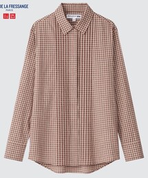 UNIQLO | コットンチェックピンタックシャツ　Lサイズ(シャツ/ブラウス)