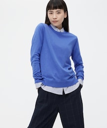 UNIQLO | エクストラファインメリノクルーネックセーター（長袖）　Mサイズ(ニット/セーター)