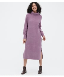 UNIQLO | スフレヤーンタートルネックワンピース　Sサイズ(ワンピース/ドレス)