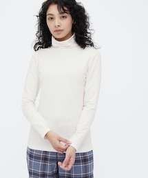 UNIQLO | ヒートテックコットンタートルネックT（極暖・長袖) Mサイズ(Tシャツ/カットソー)