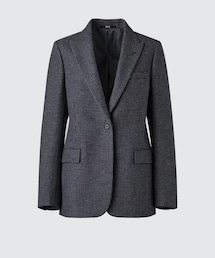 UNIQLO | ツイードテーラードジャケット Mサイズ(テーラードジャケット)