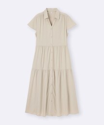 GU | ティアードワンピース　Lサイズ(シャツワンピース)