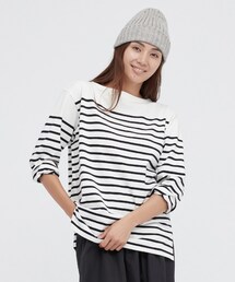UNIQLO | ボーダーオーバーサイズT Sサイズ(Tシャツ/カットソー)