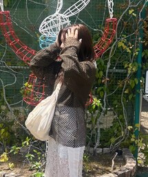 PAGEBOY | メッシュオーバートップス【カーキー】(トップス)