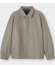 GU | フェイクレザーオーバーサイズブルゾン(ブルゾン)