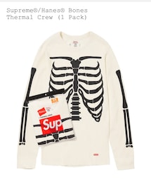 Supreme  | 商品名：Supreme®/Hanes® Bones Thermal Crew (1 Pack) COLOR/STYLE：Natural SIZE：XLarge 小計：¥6,050(インナーウェア/肌着)
