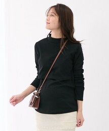 nissen | 【産前・産後　授乳服】授乳しやすい　モックネック長袖マタニティＴシャツ(マタニティウェア/グッズ)