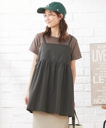 QUNTSTYLE | 【マタニティウエア・授乳服】チュニックキャミソール＋トップス２点セット（産前・産後）(マタニティウェア/グッズ)