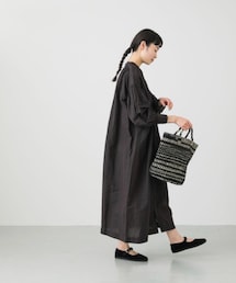 かぐれ | コットンリネンギャザーワンピース(ワンピース)