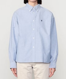GYMPHLEX | Gymphlex | コットン ショートボタンダウン 長袖シャツ WOMEN(シャツ/ブラウス)