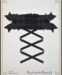 ALICE and the PIRATES | ソフィアリボンヘッドドレス 黒×黒 P21HA943 ¥8,250(その他ヘアアクセサリー)