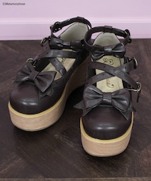 Metamorphose | 木底風リボンシューズ(パンプス)