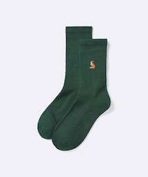 GU | スタイルヒートパイルクルーソックス(刺繍) カラー: 58 DARK GREEN ¥390(ソックス/靴下)