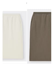 GU | ヘビーウェイトスウェットナローロングスカート(スカート)