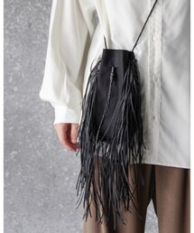 吉岡衣料店 × TAITAI | FRINGE DRAWSTRING BAG S  (ショルダーバッグ)