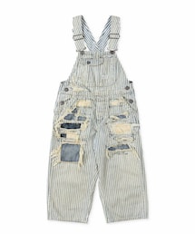 DENIM DUNGAREE | DD23SS ヒッコリーリメイクオーバーオール（130cm/BLUE）(サロペット/オーバーオール)
