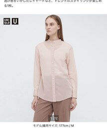 UNIQLO | シアーバンドカラーシャツ(シャツ/ブラウス)