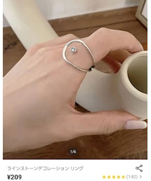 SHEIN | ラインストーン デコレーションリング(リング)