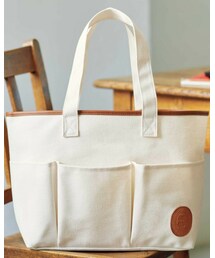 nest Robe | nest Robe
[ネストローブ]
牛革ワッペン付き
ポケット充実おしゃれトートバッグ(トートバッグ)