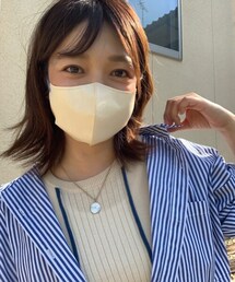 アップ☺︎ | 半袖ニットはリネンタッチで風通しの良い薄手の素材◎(トップス)