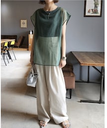 laule'a | 5color オーガンジー フレンチスリーブ PO(シャツ/ブラウス)