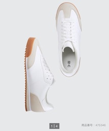 UNIQLO | スウェードコンビネーションスニーカー　01 OFF WHITE,23.5cm(スニーカー)