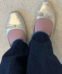足元アップ☺︎ | ラメラメくすみピンクソックス🌸ラメ感伝えたいと思って撮影したけど、商品ページの方がわかりやすい😂(ソックス/靴下)