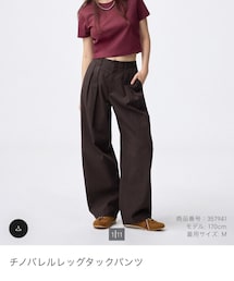 GU | DARK BROWN,M(チノパンツ)