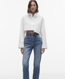 ZARA | クロップドポプリンシャツ(シャツ/ブラウス)