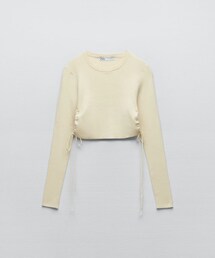 ZARA | クロップドニットトップス(ニット/セーター)