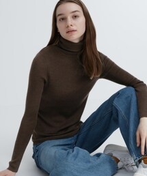 UNIQLO | エクストラファインメリノリブタートルネックセーター（長袖）(ニット/セーター)