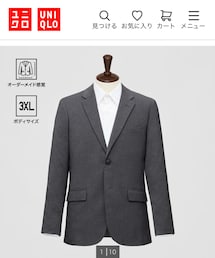 UNIQLO | ユニクロ 感動ジャケット チャコールグレー(テーラードジャケット)