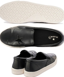 CONVERSE | converse スター柄レザースリッポン(スリッポン)