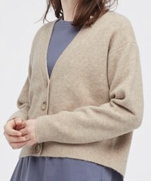 UNIQLO | スフレヤーンVネックショートカーディガン(カーディガン/ボレロ)
