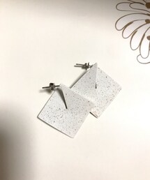 不明 | ねじれスクエアピアス(ピアス（両耳用）)
