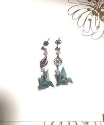 不明 | 折鶴和風ピアス(ピアス（両耳用）)