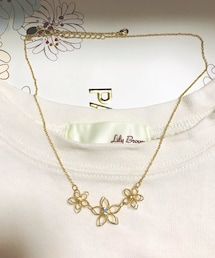 不明 | フラワーワイヤーネックレス　40cm(ネックレス)