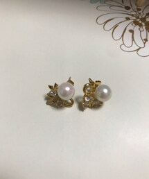 不明 | ビジューリーフパールピアス(ピアス（両耳用）)