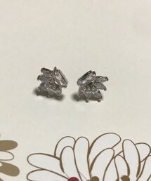不明 | ビジューリーフモチーフピアス(ピアス（両耳用）)