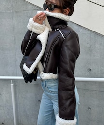 LALA｜carinaのムートンコートを使ったコーディネート - WEAR