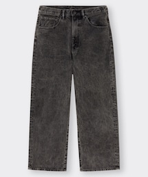 GU | バギージーンズ　DARK GRAY 33 （84㎝）(デニムパンツ)