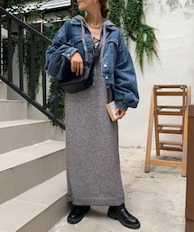 BLATE | ふわもちパーカーニットワンピース(ワンピース/ドレス)